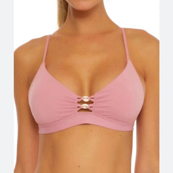 ISABELLA ROSE Womens Bikini Top Highlands Bralette Rose Shell Swimwear Fashion L - Picture 1 of 6